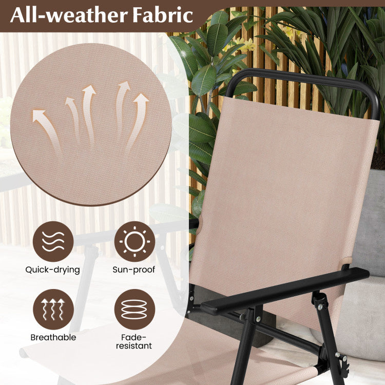 Hooya Imp.& Exp.  - 3 Pieces Outdoor Bistro Set with 2 Folding Chairs
