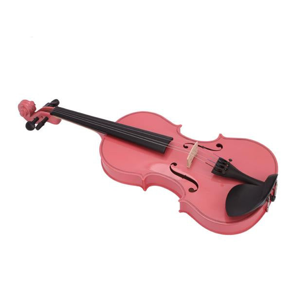 inQ Boutique - New 1/8 Acoustic Violin Case Bow Rosin Pink