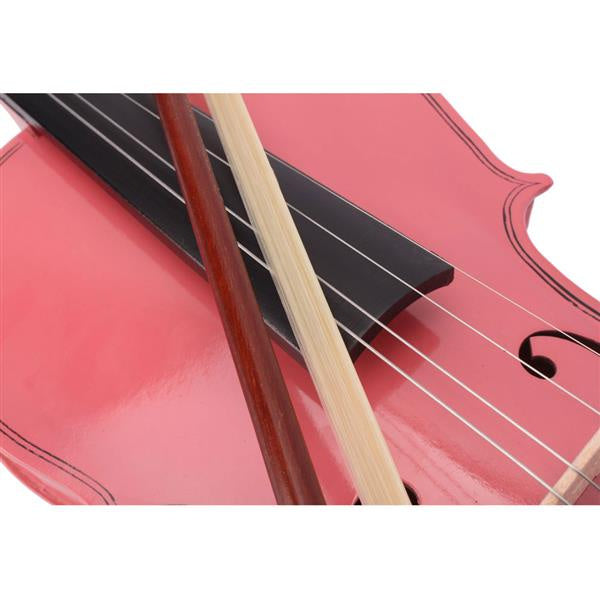 inQ Boutique - New 1/8 Acoustic Violin Case Bow Rosin Pink