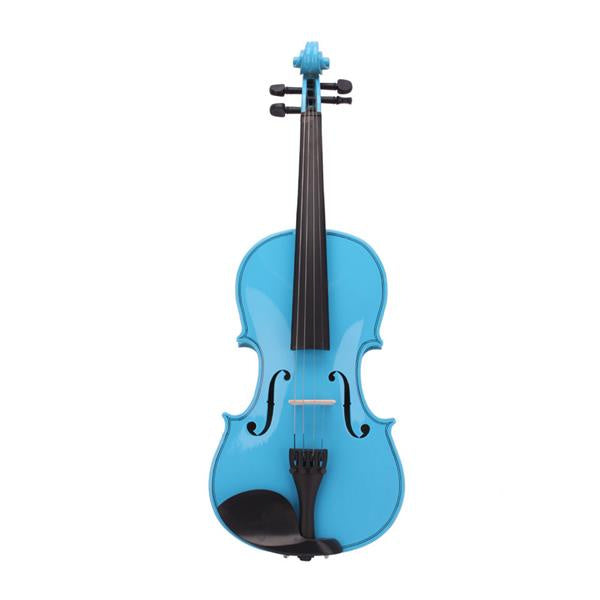 inQ Boutique - 4/4 Acoustic Violin Case Bow Rosin Sky Blue