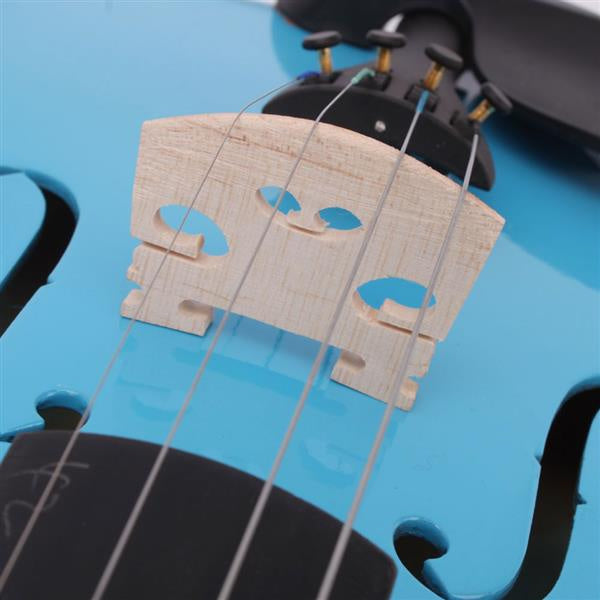 inQ Boutique - 4/4 Acoustic Violin Case Bow Rosin Sky Blue