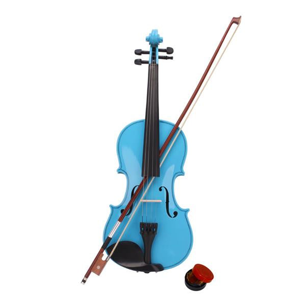 inQ Boutique - 4/4 Acoustic Violin Case Bow Rosin Sky Blue