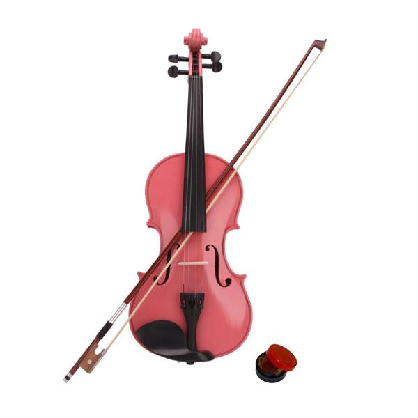 inQ Boutique - New 1/4 Acoustic Violin Case Bow Rosin Pink