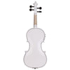 inQ Boutique - [Do Not Sell on Amazon]Glarry GV102 4/4 Solid Wood EQ Violin Case Bow Violin Strings Shoulder Rest Electronic Tuner Connecting Wire Cloth White