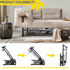 One Leopard - Fruyyzl G29 G920 Racing Wheel Stand, Height Adjustable & Foldable Steering Wheel Stand for Logitech G923 G25 G27,Supporting Thrustmaster T80 T150 TX F430 Gaming Wheel Stand(Wheel Pedals NOT Included)