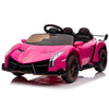 inQ Boutique - LEADZM Lamborghini Poison Small Dual Drive 12V 4.5AH with 2.4G Remote Control Sports Car Pink