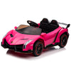 inQ Boutique - LEADZM Lamborghini Poison Small Dual Drive 12V 4.5AH with 2.4G Remote Control Sports Car Pink