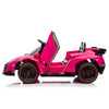 inQ Boutique - LEADZM Lamborghini Poison Small Dual Drive 12V 4.5AH with 2.4G Remote Control Sports Car Pink