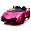 inQ Boutique - LEADZM Lamborghini Poison Small Dual Drive 12V 4.5AH with 2.4G Remote Control Sports Car Pink