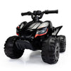 FX070 - Kids Ride-on ATV, 6V Battery Powered Electric Quad Car with Music, LED Lights and Spray Device, 4 Wheeled Ride-on Toy for Toddlers Age 3-5, Black