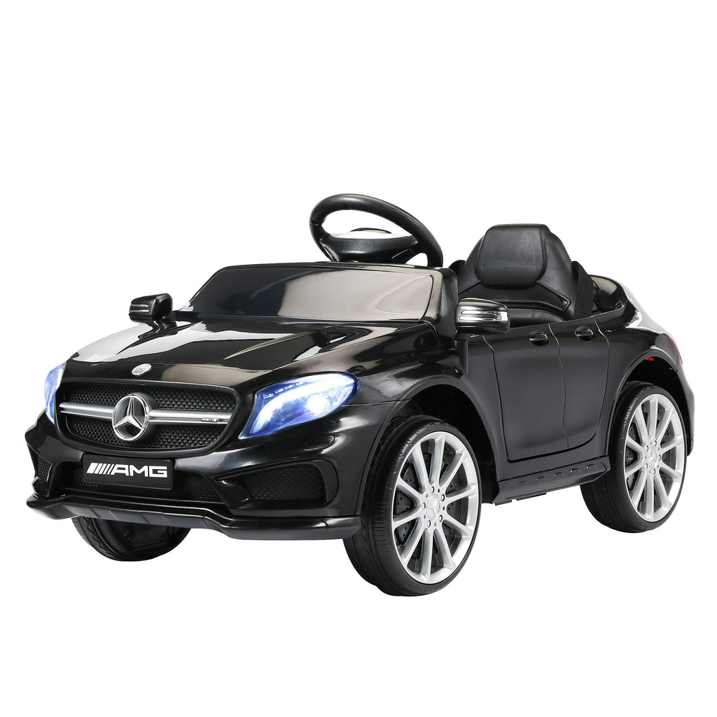 FX070 - Licensed Mercedes Benz AMG 6V Kids Ride On Electric Car with Remote Control, Story Education AUX, Black