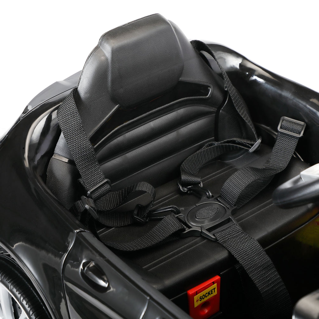 FX070 - Licensed Mercedes Benz AMG 6V Kids Ride On Electric Car with Remote Control, Story Education AUX, Black