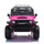 FX070 - 12V kids Ride On Jeep with Remote Control, Electric Car for Kids 3-8 Years, 3 Speeds, LED Lights, MP3 Player - Rose Red