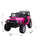 FX070 - 12V kids Ride On Jeep with Remote Control, Electric Car for Kids 3-8 Years, 3 Speeds, LED Lights, MP3 Player - Rose Red