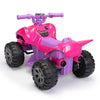 FX070 - Kids Ride-on ATV, 6V Battery Powered Electric Quad Car with Music, LED Lights and Spray Device, 4 Wheeled Ride-on Toy for Toddlers Age 3-5, Rose Red