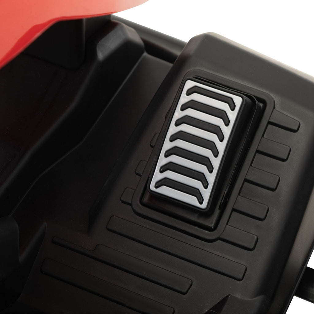 FX070 - 24V Electric Kids Go Kart, Battery Powered Outdoor Ride On Toy w/ 5 mph Max Speed, Music, Horn, Power Display, Protectors, Red and Black