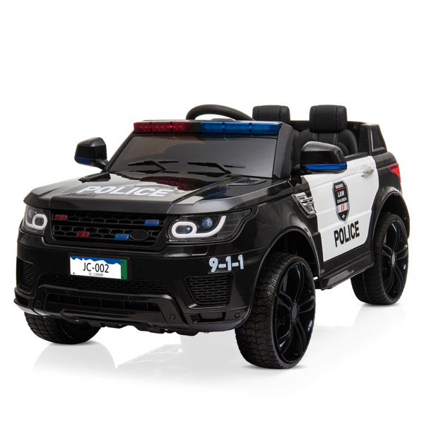 inQ Boutique - 12V Kids Police Ride On Car Electric Cars 2.4G Remote Control, LED Flashing Light, Music & Horn.