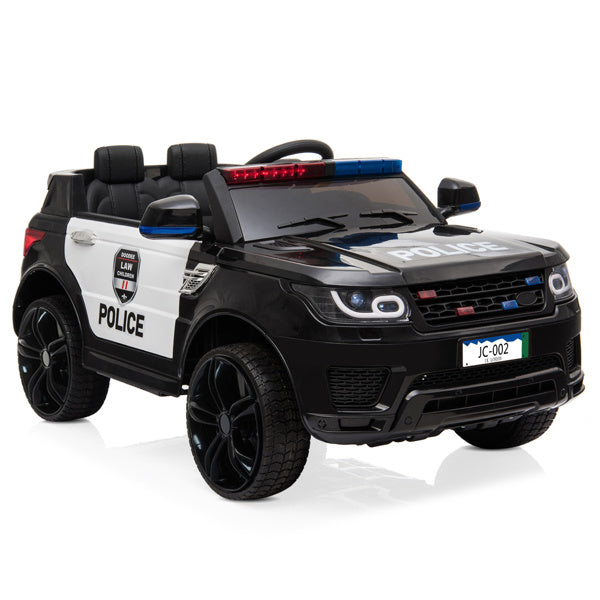 inQ Boutique - 12V Kids Police Ride On Car Electric Cars 2.4G Remote Control, LED Flashing Light, Music & Horn.