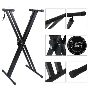 inQ Boutique - Keyboard Electric Piano Stand Standard Rack Dual-tube X-Shape Adjustable Folding