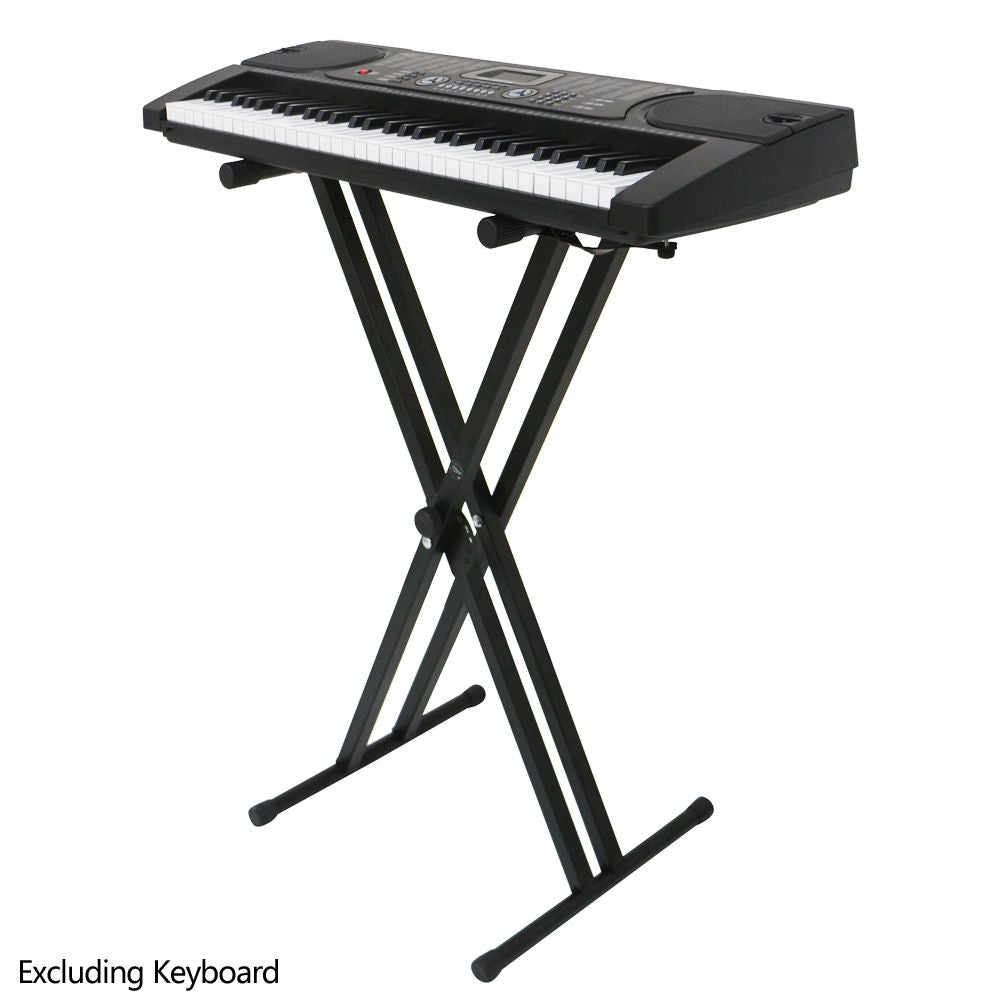 inQ Boutique - Keyboard Electric Piano Stand Standard Rack Dual-tube X-Shape Adjustable Folding