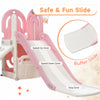 Orien Home - Toddler Climber and Slide Set 4 in 1, Kids Playground Climber Freestanding Slide Playset with Basketball Hoop Play Combination for Babies Indoor & Outdoor