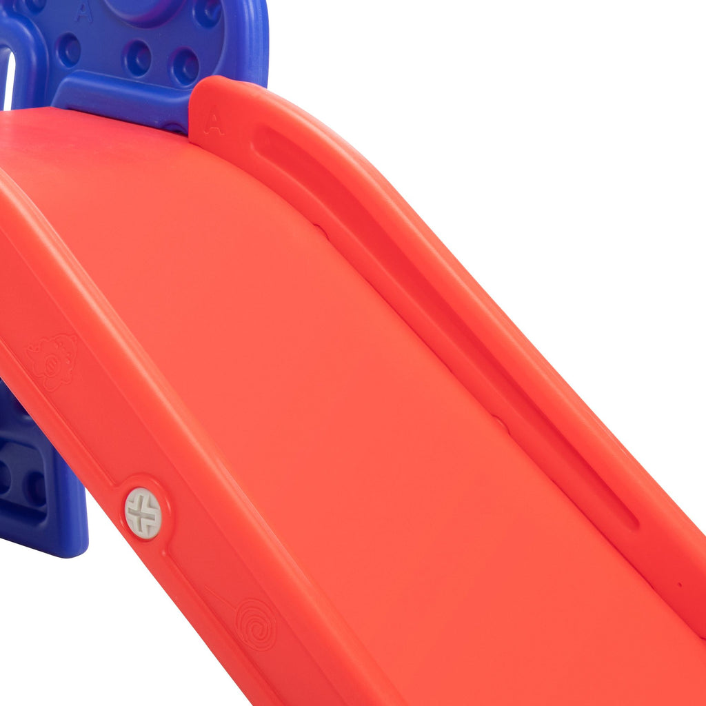 FX070 - 3 in 1 Freestanding Toddler Slide;  Indoor Outdoor Playground with Basketball Hoop and Ball for Kids Under 3 Years