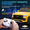 Yeah Depot - Aosom Chevrolet TAHOE Licensed Kids Ride on Car, 12V Battery Powered Kids Electric Car with Remote Control, 4-wheeler Suspension, Music, Lights, Horn, for Ages 3-6 Years Old, Yellow