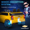 Yeah Depot - Aosom Chevrolet TAHOE Licensed Kids Ride on Car, 12V Battery Powered Kids Electric Car with Remote Control, 4-wheeler Suspension, Music, Lights, Horn, for Ages 3-6 Years Old, Yellow