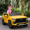 Yeah Depot - Aosom Chevrolet TAHOE Licensed Kids Ride on Car, 12V Battery Powered Kids Electric Car with Remote Control, 4-wheeler Suspension, Music, Lights, Horn, for Ages 3-6 Years Old, Yellow
