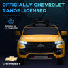 Yeah Depot - Aosom Chevrolet TAHOE Licensed Kids Ride on Car, 12V Battery Powered Kids Electric Car with Remote Control, 4-wheeler Suspension, Music, Lights, Horn, for Ages 3-6 Years Old, Yellow