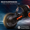 Yeah Depot - Aosom Electric Dirt Bike with Twist Grip Throttle, 24V 350W Off-Road Electric Motorcycle, Up to 15 MPH with Brake, Music Horn, Rear Suspension for Ages 13+ Years, Red
