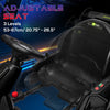 Yeah Depot - Aosom 24V 7.5 MPH Electric Go Kart with Adjustable Seat, Drifting Car Battery Powered Ride on Toy Outdoor with Slow Start, Button Start, Music, Honking Horn, Lights, for 6-12 Years Old, Black