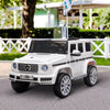 Yeah Depot - Aosom 12V Kids Electric Car, Mercedes Benz G500 Licensed Battery Powered Ride on Truck for Kids with Remote Control, Headlights, Music, Suspension & Storage for Boys and Girls, White
