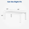 Yeah Depot - All-Weather Aluminum Outdoor Coffee Table, Modern Coffee Table for Outside, Rectangle Patio Coffee Table-White