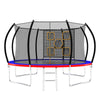 Yeah Depot - 12FT Trampoline with Enclosure - Recreational Trampolines with Ladder, ASTM Approval Outdoor Trampoline for Kids
