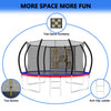 Yeah Depot - 12FT Trampoline with Enclosure - Recreational Trampolines with Ladder, ASTM Approval Outdoor Trampoline for Kids