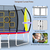 Yeah Depot - 12FT Trampoline with Enclosure - Recreational Trampolines with Ladder, ASTM Approval Outdoor Trampoline for Kids