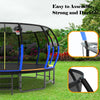 Yeah Depot - 16FT Trampoline with EnclosureRecreational Trampolines with Ladder and AntiRust Coating, ASTM Approval Outdoor Trampoline for Kids