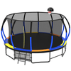 Yeah Depot - 16FT Trampoline with EnclosureRecreational Trampolines with Ladder and AntiRust Coating, ASTM Approval Outdoor Trampoline for Kids