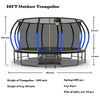 Yeah Depot - 16FT Trampoline with EnclosureRecreational Trampolines with Ladder and AntiRust Coating, ASTM Approval Outdoor Trampoline for Kids