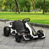 Yeah Depot - Aosom 24V 7.5 MPH Electric Go Kart with Adjustable Seat, Drifting Car Battery Powered Ride on Toy Outdoor with Slow Start, Button Start, Music, Honking Horn, Lights, for 6-12 Years Old, White