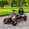 Yeah Depot - Aosom Kids Pedal Go Kart Ride-on Toy with Ergonomic Comfort, Pedal Car with Tough, Wear-Resistant Tread, Go Cart Kids Car for Boys & Girls with Suspension System, Safety Hand Brake, Ages 5-12, Red