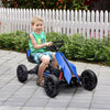 Yeah Depot - Aosom Kids Pedal Go Kart, Outdoor Ride on Toy with Adjustable Seat, Swing Axle, Handbrake, 4 Non-Slip EVA Wheels for Boys and Girls Aged 3-8 Years Old, Blue
