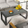 Yeah Depot - Coffee Table - Powder-Coated Aluminum and Glass Lightweight Table- Versatile Use- Rectangular - Gray