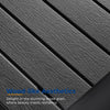 Yeah Depot - All-Weather Aluminum Outdoor Coffee Table, Modern Coffee Table for Outside, Rectangle Patio Coffee Table-Black