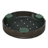 Yeah Depot - Outsunny Kids Outdoor Sandbox with Cover Garden Bed, Easy Assembly Children's Round Sandbox for Backyard, Brown, 48.5'' x 48.5'' x 8.75''