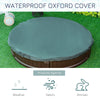 Yeah Depot - Outsunny Kids Outdoor Sandbox with Cover Garden Bed, Easy Assembly Children's Round Sandbox for Backyard, Brown, 48.5'' x 48.5'' x 8.75''