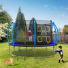 Yeah Depot - 14FT Trampoline with Enclosure - Recreational Trampolines with Ladder, ASTM Approval Outdoor Trampoline for Kids