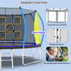 Yeah Depot - 14FT Trampoline with Enclosure - Recreational Trampolines with Ladder, ASTM Approval Outdoor Trampoline for Kids