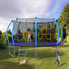 Yeah Depot - 14FT Trampoline with Enclosure - Recreational Trampolines with Ladder, ASTM Approval Outdoor Trampoline for Kids